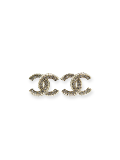 Boucles CC Chanel à strass